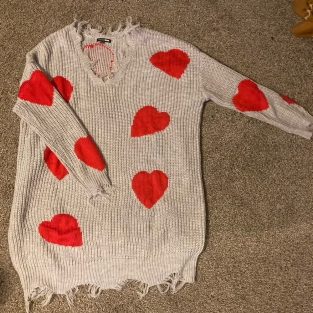 Fashion nova heart sweater dress